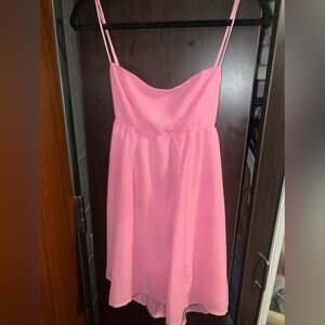 Flowy mini dress, open back tie bow